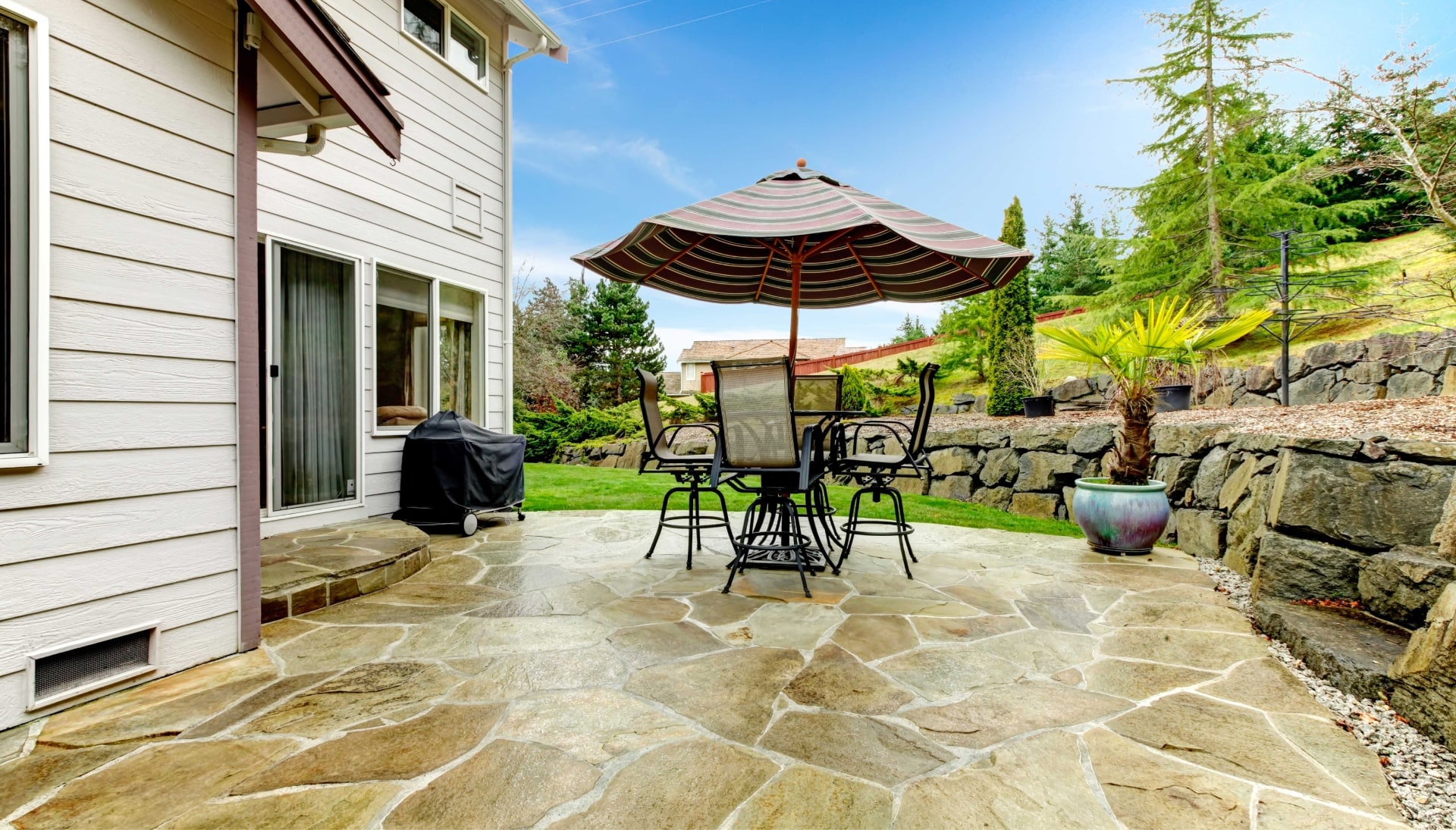Beautifully Textured and Patterned Concrete Patios in Ogden, Utah